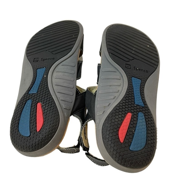 Spenco Women's Sandals Size 9 Black Leather Strappy Arch Support Comfort - Picture 8 of 13